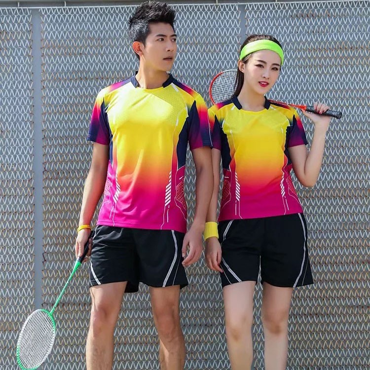 Yellowpink badminton-shorts