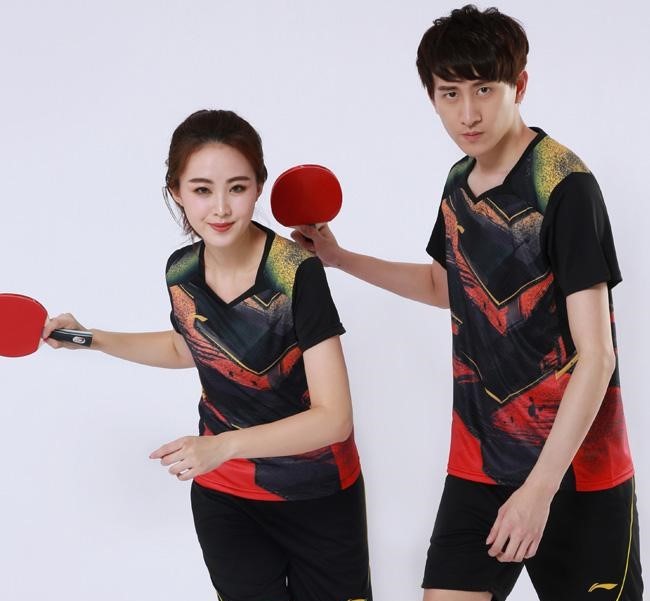 black red table Tennis apparel